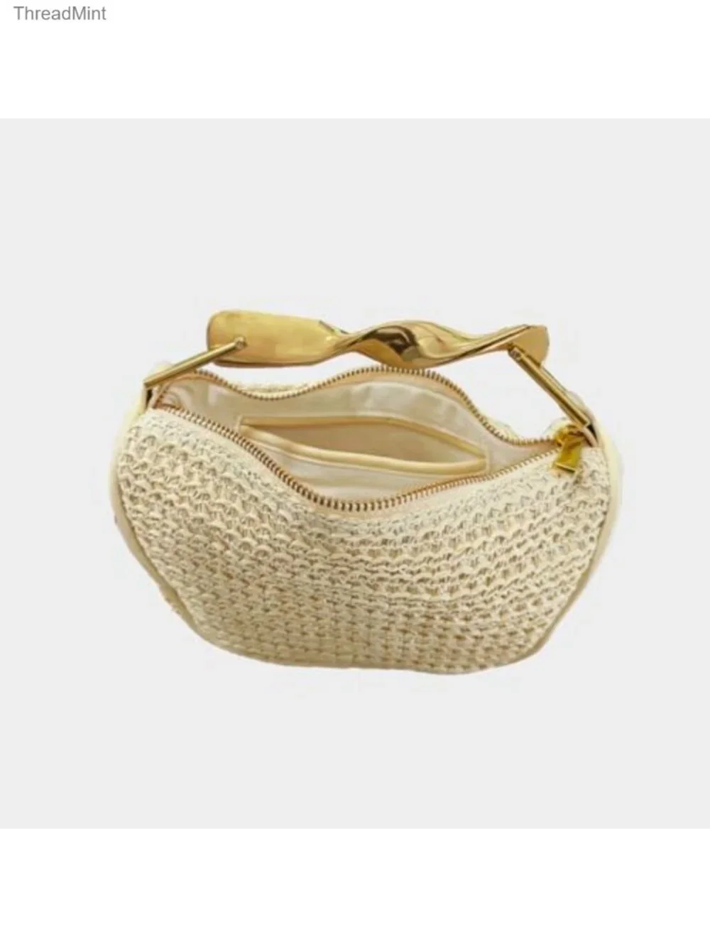 Women's Straw Crossbody Bag - Woven Summer Handbag with 2 Straps